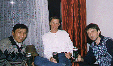 Three instructors at nightly meeting