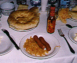 Hotdogs and Jamaica Hellfire Sauce...not just for breakfast any more.